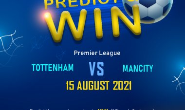 Predict & Win - Tottenham Vs Manchester City ( 15 August 2021)